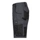 Shorts gris fonc/noirs en polyester-coton avec plusieurs poches.