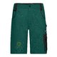 Short de travail vert en matriau durable avec de nombreuses poches.