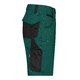 Shorts en polyester-coton vert fonc/noir avec poches multiples.