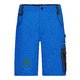 Short de travail bleu en mlange polyester-coton avec poches.