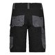 Short de travail noir et gris en mlange de polyester et coton avec poches multiples.
