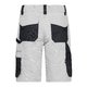 Short de travail blanc et gris en mlange polyester-coton avec plusieurs poches.