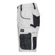 Short de travail blanc/gris en mlange de polyester-coton avec plusieurs poches.