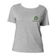 T-shirt en coton gris chin� pour femmes.