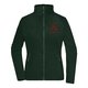 Veste en polaire verte avec fermeture �clair int�grale et poches lat�rales.