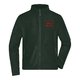 Veste en polaire verte pour homme avec fermeture �clair int�grale et poches lat�rales.