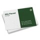 Cartes de visite en papier naturel, imprimes sur une face.